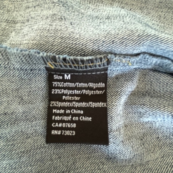 NWT Seductions Y2K dark wash jean jacket gold stitching size M (fits small) - Picture 14 of 16